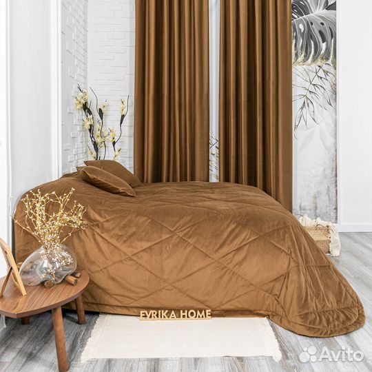 Покрывало Беллиссимо тоффи на кровать