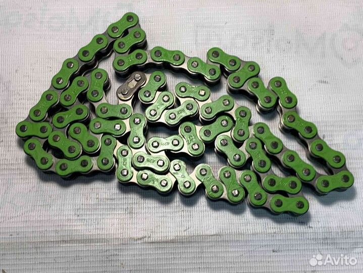 Цепь мопед Альфа шаг 428 100 звеньев приводная зе