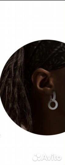 Серьги Pandora Логомания