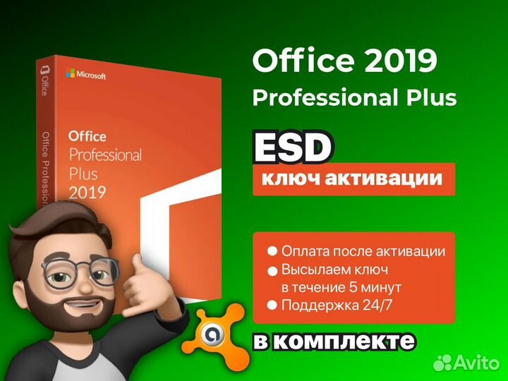 Microsoft office 2019 pro plus ESD Электронный клю