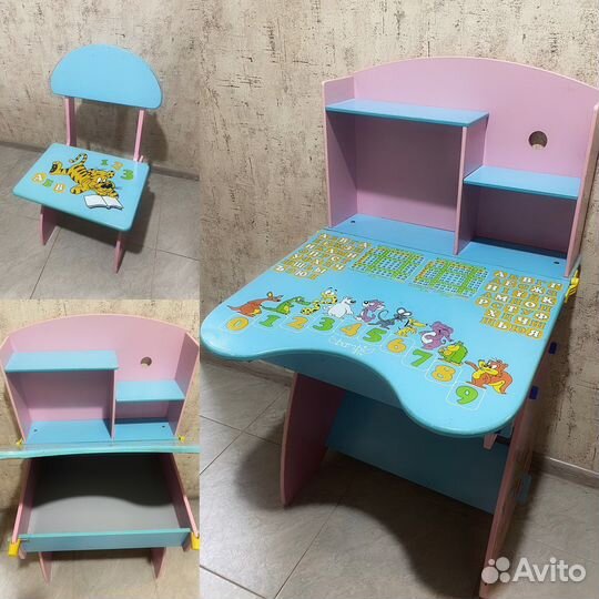 Детский стол и стул растущая парта