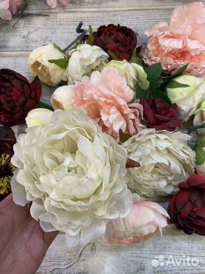 Пионы розы искусственные