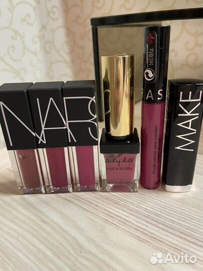 Помады, блески Nars, YSL, Lancôme, Chanel