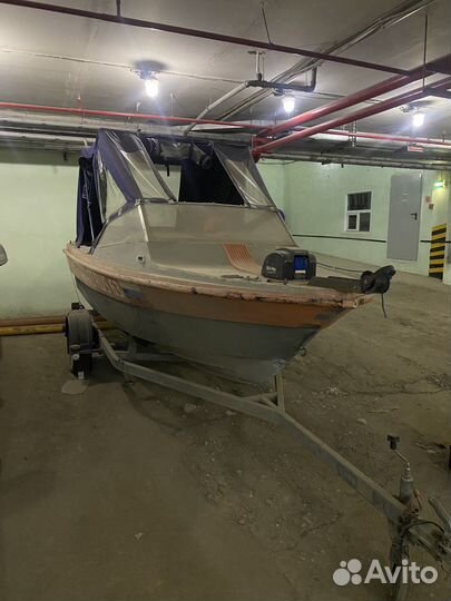 Катер темп с мотором Jonson 70 л.с + прицеп мзса