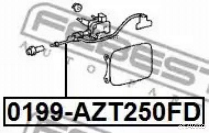 Febest 0199AZT250FD Ремкомплект механизма открывания лючка бензобака