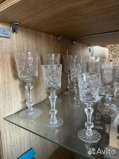Фужеры стопки бокалы хрусталь винтаж