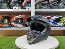 Кроссовый мотоциклетный шлем. Черный матовый