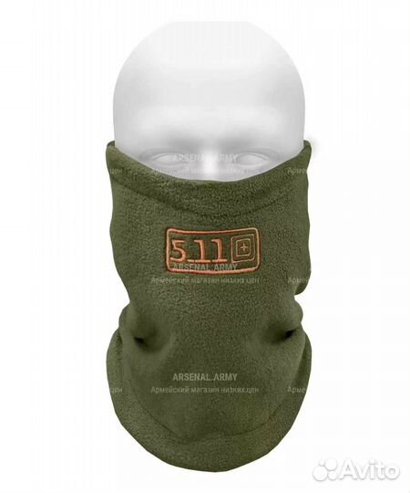 Флисовый шарф-труба 5.11 (оливковый)