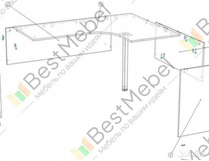 Угловой компьютерный стол новый
