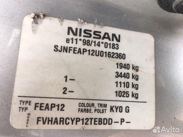 Разбор на запчасти Nissan Primera P12 2002-2007