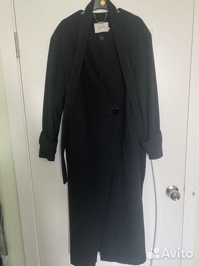 Пальто женское черное длинное