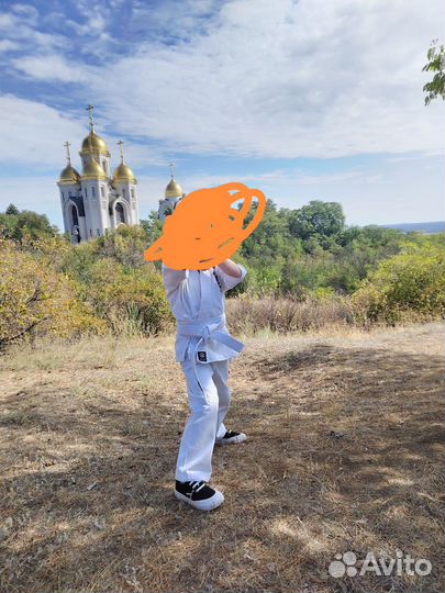 Кимоно для каратэ детское 116-122, перчатки и пояс