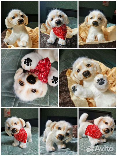 Собака реалистичная щенок лабрадора