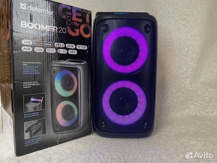 Портативная колонка Defender boomer 20 новая