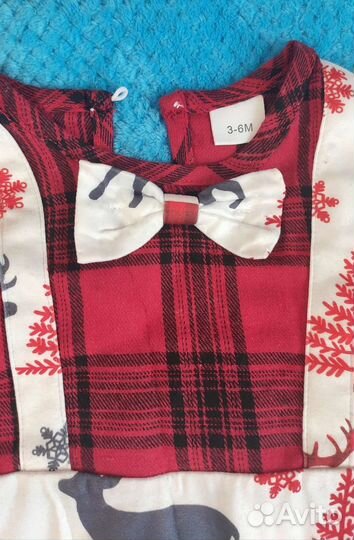 Новогодний костюм для мальчика 3-6 мес