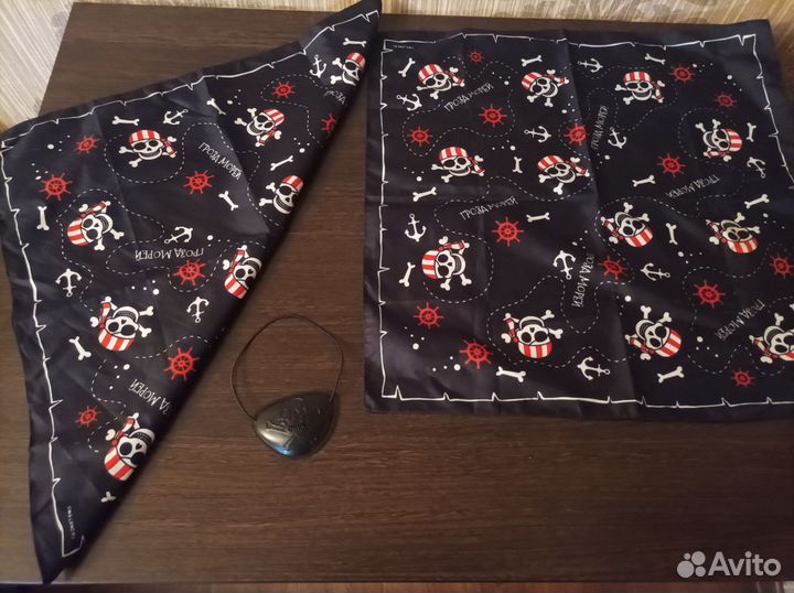 Бандана с париком Пиратка