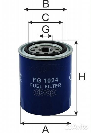 Фильтр топливный HCV caterpillar, doosan