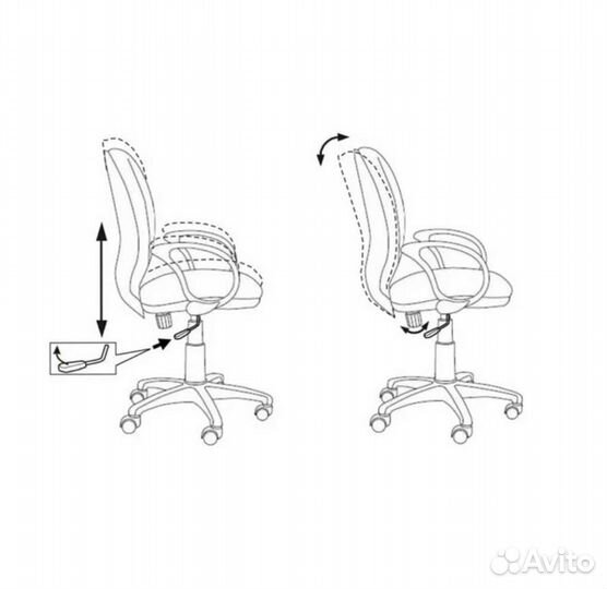 Компьютерное кресло Текстильное