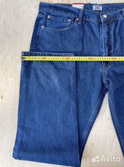 Мужские джинсы levis 501 W42 L34, на молнии