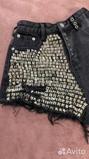 Джинсовые шорты черные