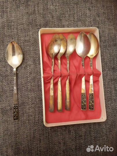 Набор чайных ложек, мельхиор,ссср,винтаж