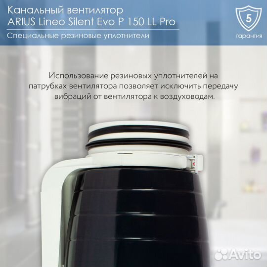 Канальный вентилятор arius Lineo Silent Evo P 150