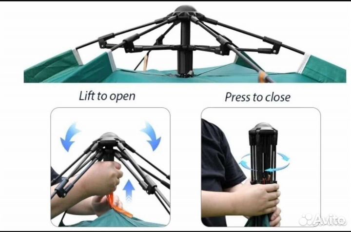 Палатка автоматическая 4местная 2073