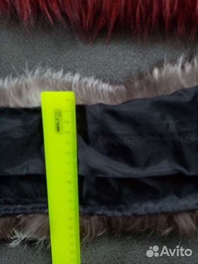 Меховой воротник чернобурка