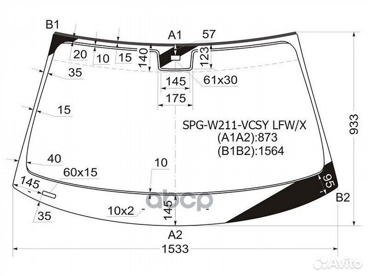 Стекло лобовое + дд mercedes-benz E-class W211