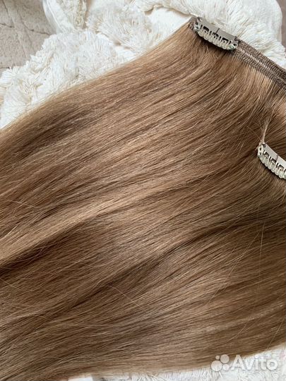 Трессы волосы на заколках натульные 50см