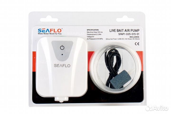 Аэратор SeaFlo переносной для живца, USB-питание