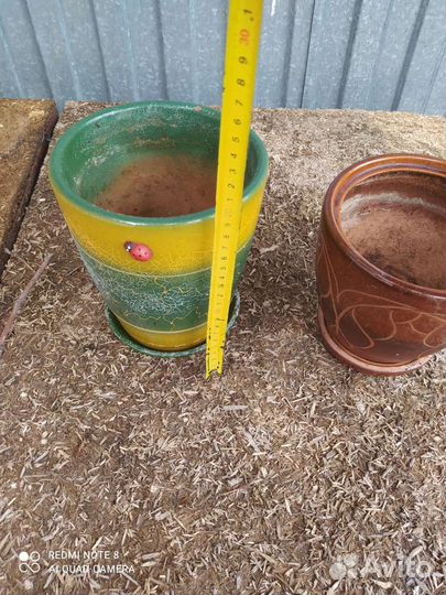 Глиняный горшок для цветов, ящики для рассада