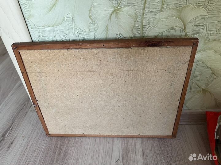 Картина масляные краски лошадь и домик