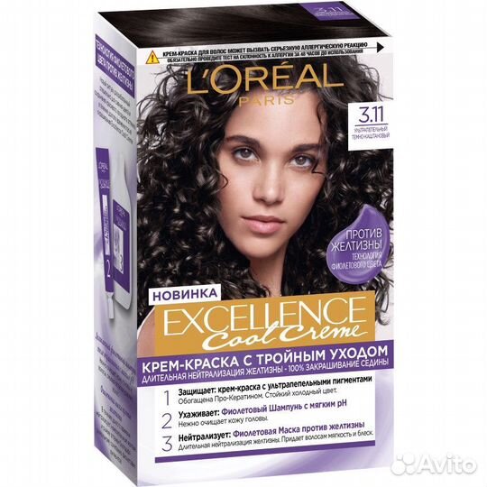 Краска для волос loreal excellence 3.11