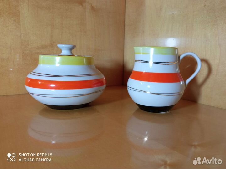 Винтажные молочник и сахарница из 60-х. Барановка