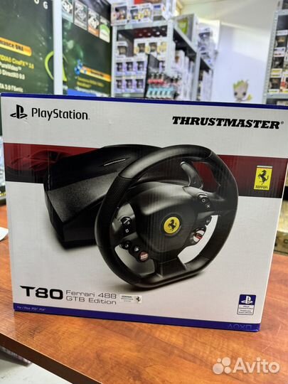 Руль Thrustmaster T80 Ferrari 488 GTB Edition, PS4