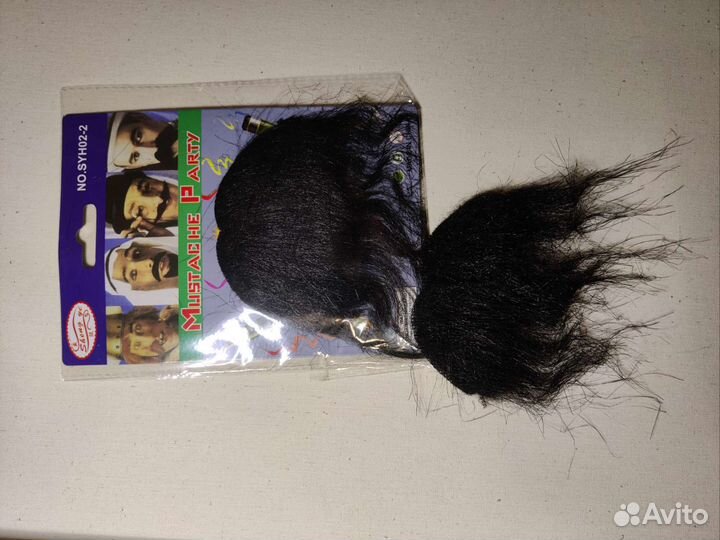 Усы накладные на Хеллоуин черные