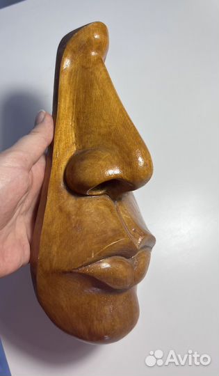 Маска интерьерная, панно из дерева