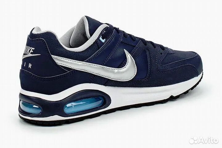 Nike air max command leather blue silver sale