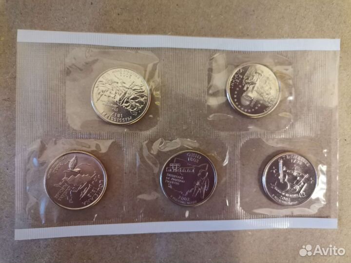 Годовые наборы квотеров США Штаты и территории