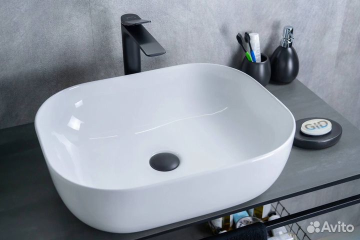 Раковина Gid Geométrico D1302 51198 белая, 50x40x14