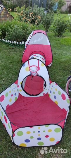 Детская игровая палатка с тоннелем