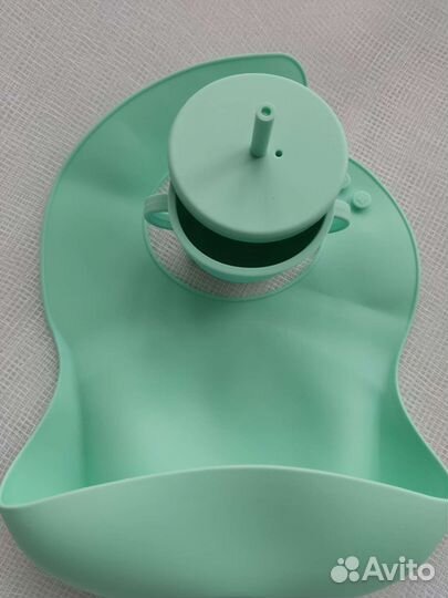 Набор детской силиконовой посуды новый