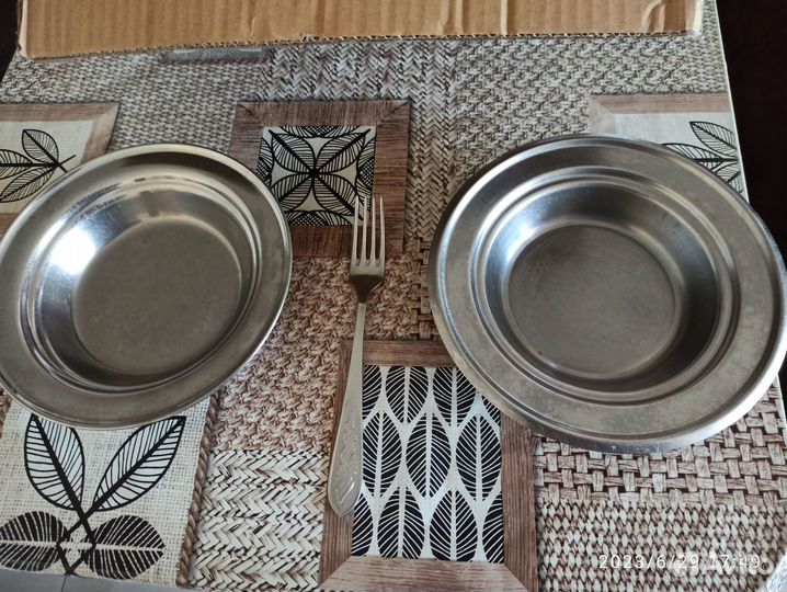 Тарелки из нержавейки СССР