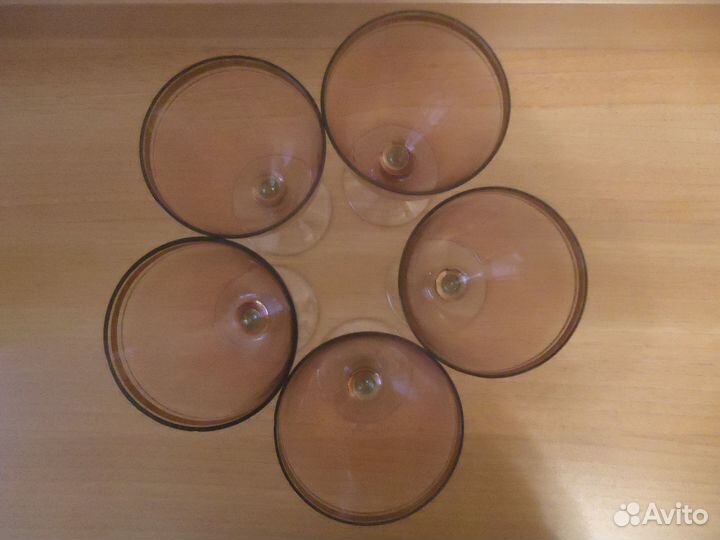 Фужеры марганцевое стекло СССР