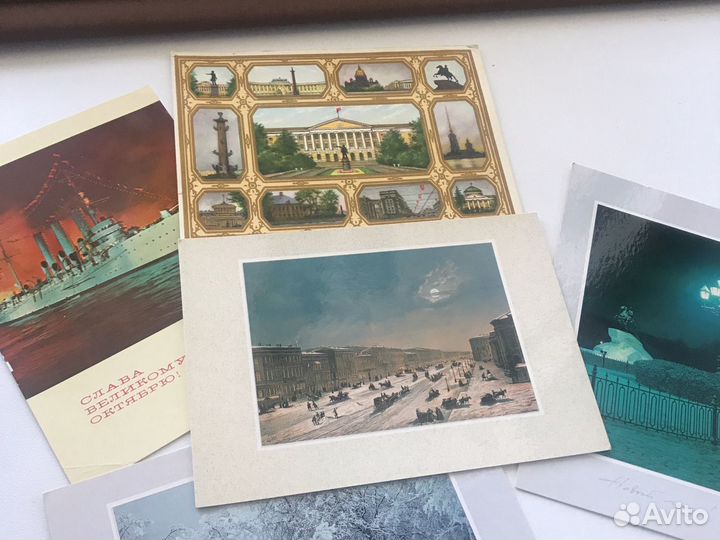 Открытки винтаж и современные с видами Питера