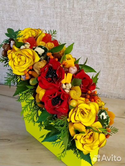 Съедобный букет в папке