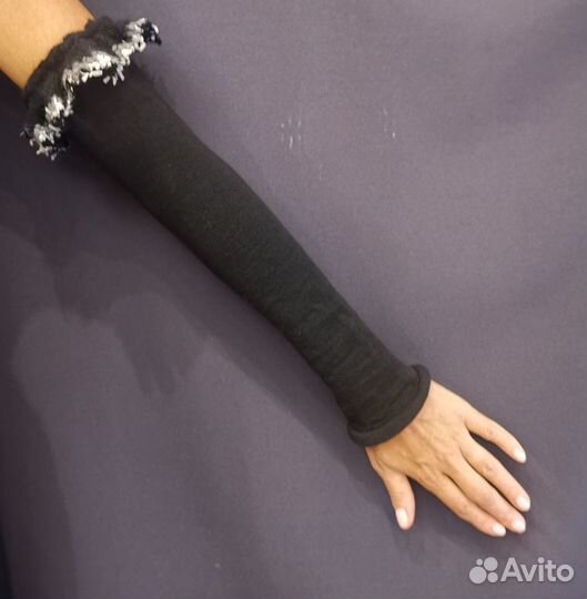 Перчатки высокие женские без пальцев