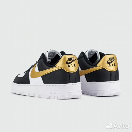 Кроссовки Nike Air Force 1 Low White Black Gold