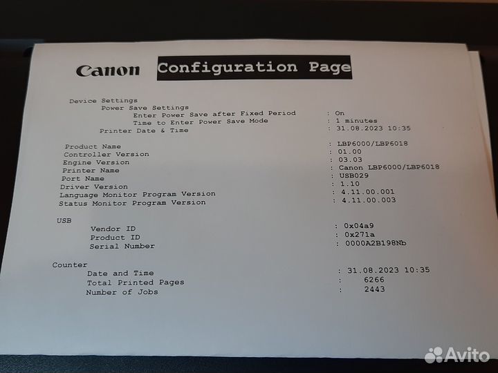 Принтер Canon i-sensys lbp6000B